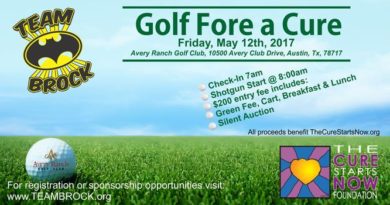 Team Brock is hosting their First Annual Golf Fore a Cure Tournament