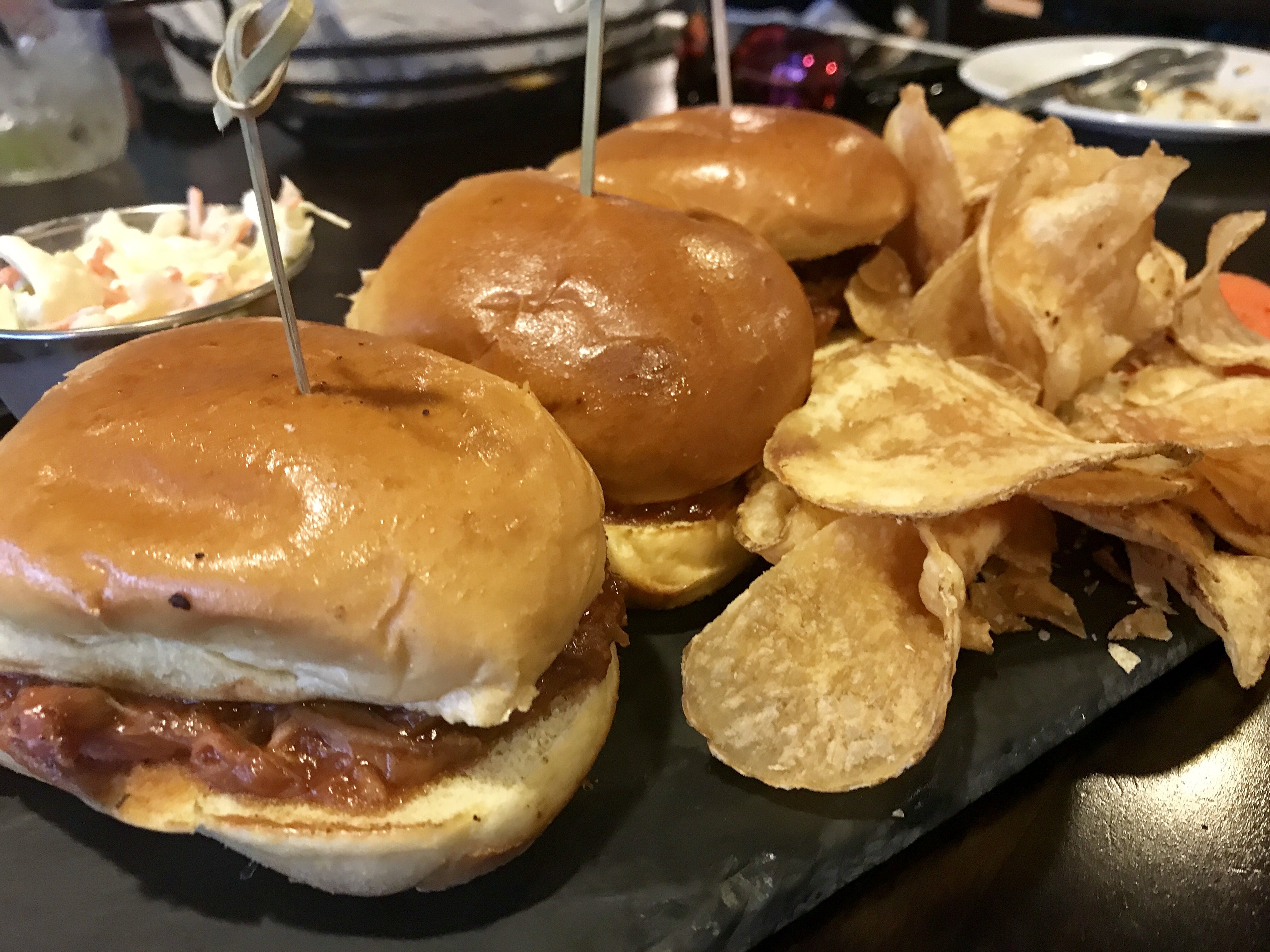 BBQ Pork Sliders at the Hall of Fame Grille at the Intel Club at Dell Diamond
