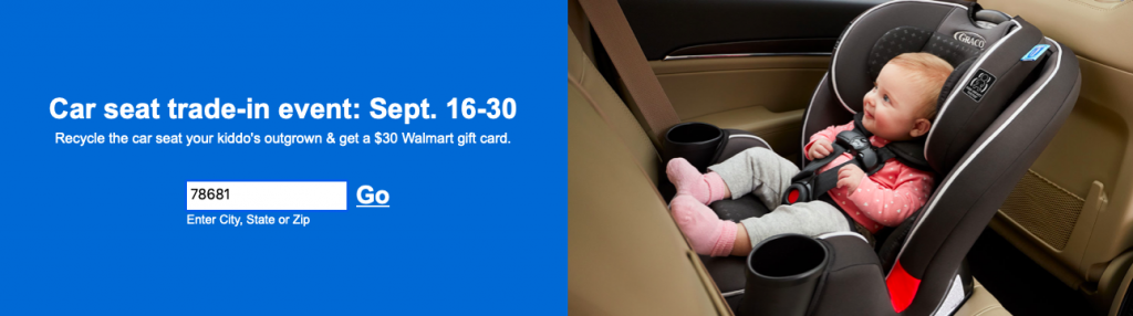 walmart used car seat trade in