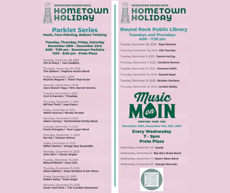 2023 Downtown Round Rock's HOmetown HOliday Round the Rock