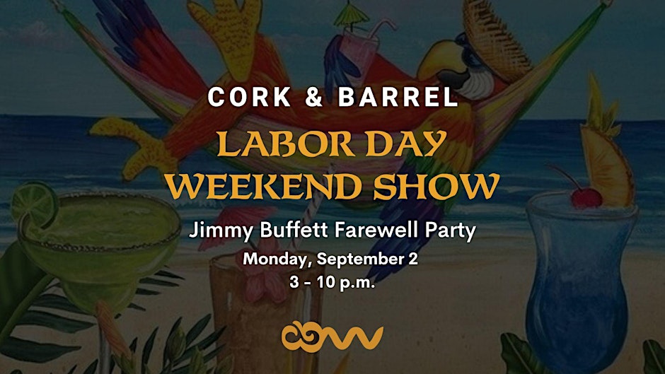 Cork & Barrel Jimmy Buffett event header