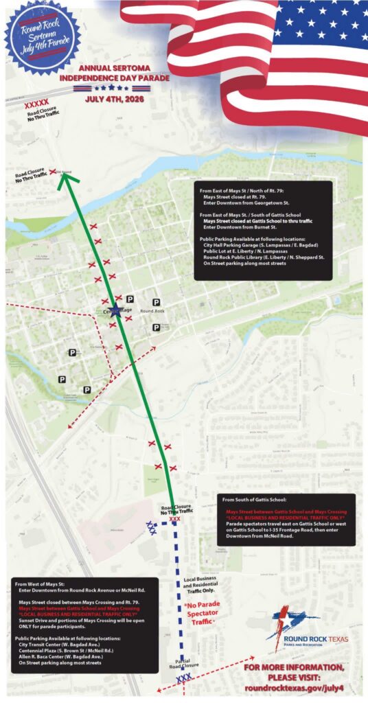2026 City of RR July 4th Parade Map